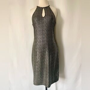 One Clothing Black Sparkle Halter Dress